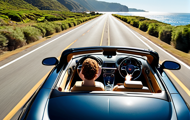 **Image:** A person confidently driving a brand new car, top down, on a sunny coastal highway.
    **Prompt:** "Freedom. A new convertible cruising down a scenic route, symbolizing achieving financial goals through smart stock sales. Coastline, luxury car, sunny day."