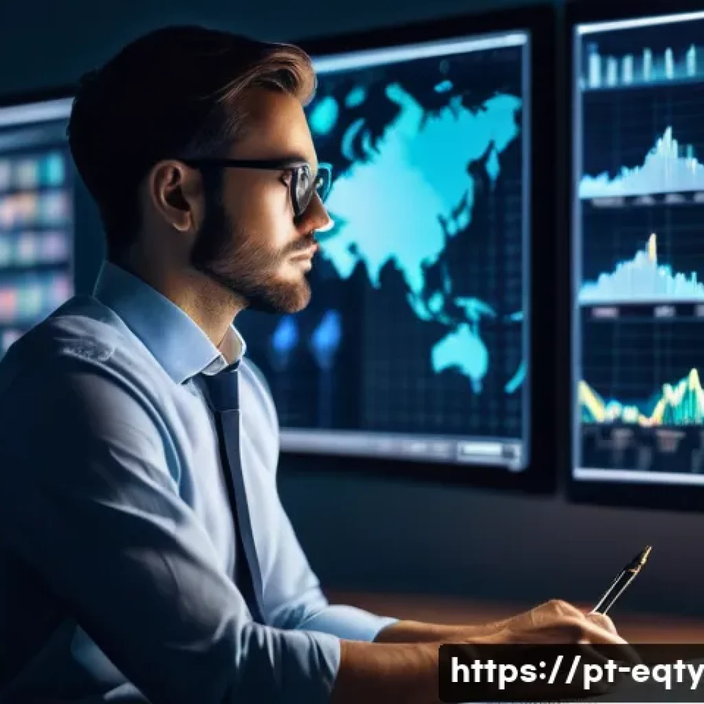 주식 투자에서의 지속적인 학습 - **Prompt:** "A diverse individual, looking thoughtful and engaged, sits in a modern, well-lit home o...