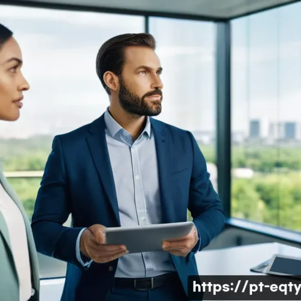 주식 투자에서의 지속 가능성 고려하기 - **Image Prompt 1: The Sustainable Business Leader**
    A dynamic, eye-level shot of a diverse group...